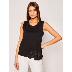 Top Liu Jo FA0148 J5960. Czarne bluzki damskie Liu Jo, xs, bez wzorów, z bawełny, polo, bez rękawów. W wyprzedaży za 229,00 zł.