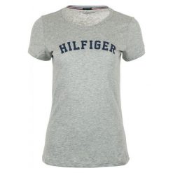 Tommy Hilfiger T-Shirt Damski M Szary. Szare koszulki damskie marki TOMMY HILFIGER, m, bez wzorów, bez kołnierzyka, bez rękawów. Za 139,00 zł.