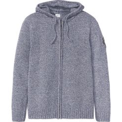 Sweter rozpinany z bawełny z recyklingu bonprix ciemnoniebieski melanż. Niebieskie swetry męskie bonprix, s, z aplikacjami, z bawełny. Za 109,99 zł.