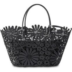 Shopper bag damskie: Torba shopper w kwiatowy wzór bonprix czarny