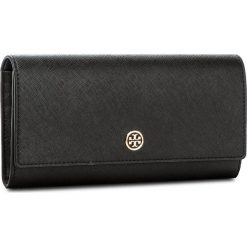 Portfele damskie: Duży Portfel Damski TORY BURCH – Robinson Envelope Continental Wallet 46630 Black/Navy 018