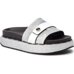 Klapki ICEBERG - Lady R 19EID1545A Argento/Nero. Szare klapki damskie Iceberg, bez wzorów, ze skóry, bez obcasa. Za 1429,00 zł.