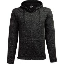 Sweter męski SWM604 - głęboka czerń melanż - Outhorn. Pomarańczowe swetry klasyczne męskie marki Outhorn, m, melanż, z kapturem. W wyprzedaży za 79,99 zł.