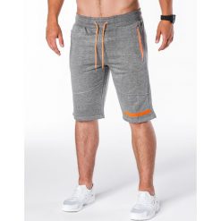 KRÓTKIE SPODENKI MĘSKIE DRESOWE W051 - GRAFITOWE. Szare spodenki dresowe męskie marki Ombre Clothing, s, krótkie. Za 27,30 zł.