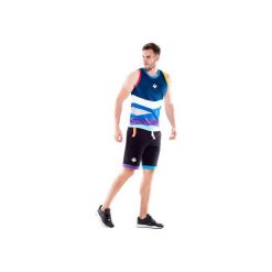 Perseus Tank Top (Blue). Niebieskie t-shirty męskie OKUAKU, xxl, z aplikacjami, z bawełny. Za 103,20 zł.