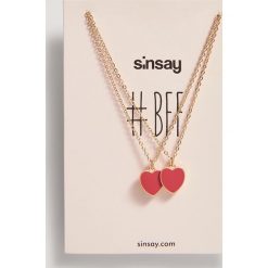 Naszyjniki BFF serca - Beżowy. Brązowe naszyjniki damskie Sinsay. Za 15,00 zł.