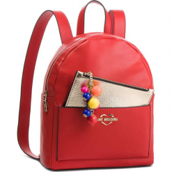 Plecak LOVE MOSCHINO - JC4107PP17LM0500 Rosso. Czerwone plecaki damskie marki Love Moschino, ze skóry ekologicznej, klasyczne. Za 959,00 zł.