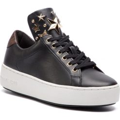 Sneakersy MICHAEL MICHAEL KORS - Mindy Lace Up 43R9MNFS7L Blk/Brown. Czarne półbuty damskie MICHAEL Michael Kors, bez wzorów, ze skóry ekologicznej, bez obcasa, na koturnie, bez zapięcia. W wyprzedaży za 619,00 zł.