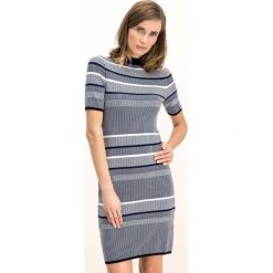Sukienka codzienna Hugo 50409767. Niebieskie sukienki damskie HUGO, na co dzień, m, bez wzorów, z poliesteru, bez kołnierzyka, bez rękawów, proste. W wyprzedaży za 469,00 zł.