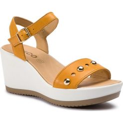 Sandały IGI&CO - 3174244 Ocra. Pomarańczowe klapki damskie marki IGI&CO, bez wzorów, ze skóry, bez obcasa, na obcasie. Za 299,00 zł.
