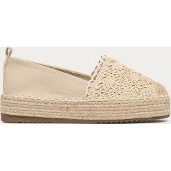 Answear - Espadryle Answear Lab. Brązowe espadryle damskie ANSWEAR, bez wzorów, z gumy, bez obcasa, na obcasie. Za 99,90 zł.