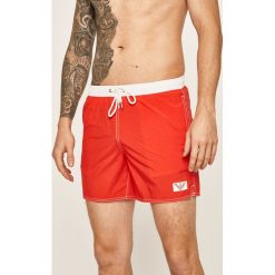 Emporio Armani - Szorty kąpielowe. Czarne kąpielówki męskie Emporio Armani, s, bez wzorów. Za 349,90 zł.