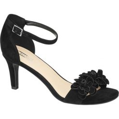 Sandały damskie 5th Avenue czarne. Czarne buty ślubne damskie marki 5th Avenue, ze skóry, na obcasie. Za 159,90 zł.