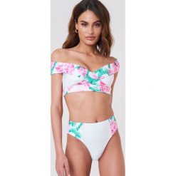 Stroje dwuczęściowe damskie: Wolf & Whistle Dół bikini z wysokim stanem Palm Bardot – Pink