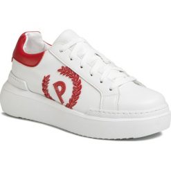 Sneakersy POLLINI - SA15084G1AT6010C Bianco/Rosso. Białe półbuty damskie Pollini, ze skóry ekologicznej. W wyprzedaży za 529,00 zł.