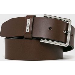Calvin Klein - Pasek skórzany. Pomarańczowe paski męskie Calvin Klein, w paski, ze skóry. W wyprzedaży za 199,90 zł.