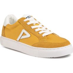 Sneakersy PEPE JEANS - Adams Archive Boys PBS30434 Yellow 073. Żółte trampki chłopięce Pepe Jeans, bez wzorów, z jeansu, na sznurówki. W wyprzedaży za 219,00 zł.