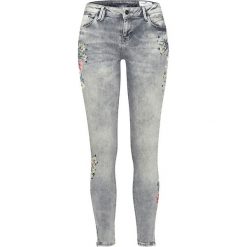 Dżinsy "Giselle" - Super Skinny fit - w kolorze jasnoszarym. Szare jeansy damskie Cross Jeans, z podwyższonym stanem. W wyprzedaży za 120,95 zł.