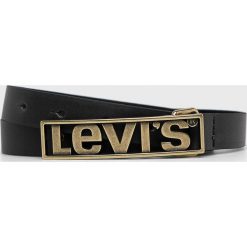 Levi's - Pasek skórzany. Czarne paski damskie Levi's®, w paski, ze skóry. W wyprzedaży za 149,90 zł.