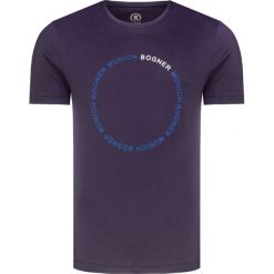 T-shirt BOGNER ROC. Białe t-shirty męskie Bogner, z nadrukiem, z bawełny, z okrągłym kołnierzem. Za 360,00 zł.