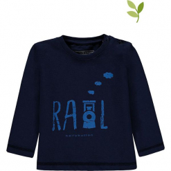 Koszulka w kolorze granatowym. Niebieskie t-shirty chłopięce z długim rękawem bellybutton, z nadrukiem, z bawełny. W wyprzedaży za 35,95 zł.