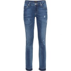 Dżinsy ze stretchem 7/8 SKINNY bonprix niebieski "stone". Niebieskie jeansy damskie bonprix. Za 129,99 zł.