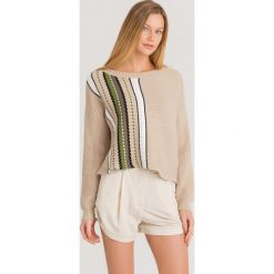 SWETER Liu Jo. Szare swetry damskie Liu Jo, s, z aplikacjami, z bawełny, bez rękawów, bez kaptura. Za 400,00 zł.