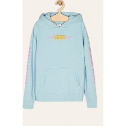 Vans - Bluza dziecięca 129-173 cm. Niebieskie bluzy dziewczęce Vans, z nadrukiem, z bawełny, bez rękawów, z kapturem. Za 239,90 zł.