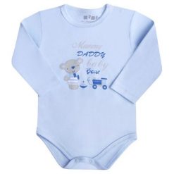 Nini Body Chłopięce 74 Niebieski. Niebieskie body niemowlęce marki Nini, z bawełny, z długim rękawem. Za 35,00 zł.