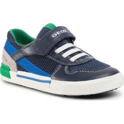 Sneakersy GEOX - B Kilwi B. A B02A7A 08514 C0700 S Navy/Avio. Niebieskie trampki chłopięce Geox, bez wzorów, ze skóry, na rzepy. Za 239,00 zł.