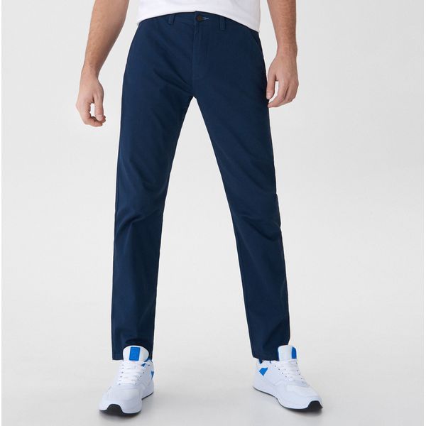 Spodnie chino - Granatowy. Niebieskie spodnie damskie House, s, bez wzorów. Za 79,99 zł.