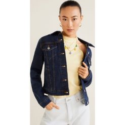 Mango - Kurtka jeansowa Vicky. Zielone kurtki damskie Mango, s, bez wzorów, z elastanu, krótkie. W wyprzedaży za 89,90 zł.