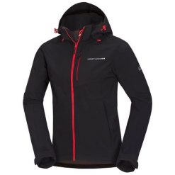 Northfinder Męska Kurtka Marquis Czarny/Czerwony Xxl. Czerwone kurtki sportowe męskie marki Northfinder, xxl, z softshellu. Za 329,00 zł.