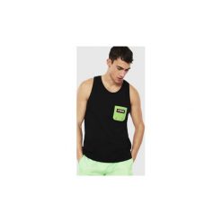 Topy na ramiączkach / T-shirty bez rękawów Diesel 00SFM3 0NAVJ LOCO. Czarne t-shirty męskie Diesel, s, bez wzorów, bez kołnierzyka. Za 137,01 zł.