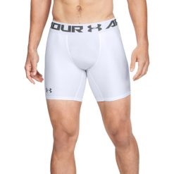 Under Armour HeatGear Armour Mid Compression Shorts 1289566-100. Białe bokserki męskie Under Armour, bez wzorów, z elastanu. W wyprzedaży za 89,99 zł.