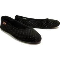 MANITU 340235-1 schwarz, kapcie damskie. Kapcie damskie Manitu, z weluru. Za 139,90 zł.