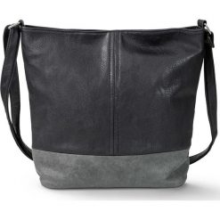 Shopper bag damskie: Torba shopper dwukolorowa medium bonprix czarno-szary
