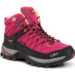 Trekkingi CMP - Rigel Mid Wmn Trekking Shoes Wp 3Q12946 Bouganville/Goji 06HE. Różowe trapery damskie CMP, ze skóry, bez obcasa, bez zapięcia. Za 399,00 zł.