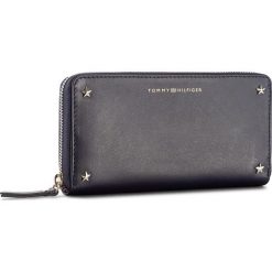 Portfele damskie: Duży Portfel Damski TOMMY HILFIGER – Star Studded Leather Lrg Za Wallet AW0AW04888 413