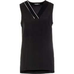 Top DKNY P9AA7AOQ. Czarne bluzki damskie DKNY, s, bez wzorów, z elastanu, polo, bez rękawów. W wyprzedaży za 169,00 zł.