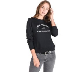 Karl Lagerfeld Address Bluza Czarny. Czarne bluzy damskie KARL LAGERFELD, m, z nadrukiem, z bawełny, bez rękawów, bez kaptura. Za 726,95 zł.
