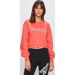 Reebok Classic - Bluza. Pomarańczowe bluzy damskie Reebok Classic, s, bez wzorów, z bawełny, bez rękawów, bez kaptura. W wyprzedaży za 199,90 zł.