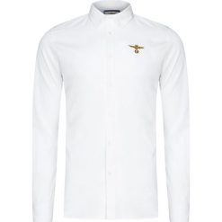 Koszula AERONAUTICA MILITARE. Białe koszule męskie Aeronautica Militare, z aplikacjami, klasyczne, z włoskim kołnierzykiem, bez rękawów. W wyprzedaży za 336,00 zł.