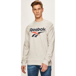 Reebok Classic - Bluza. Szare bluzy męskie s, z nadrukiem, z elastanu, z okrągłym kołnierzem. Za 199,90 zł.