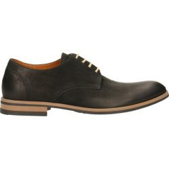 Półbuty ANDY. Czarne półbuty męskie Gino Rossi, bez wzorów, ze skóry, eleganckie, na sznurówki. Za 249,90 zł.