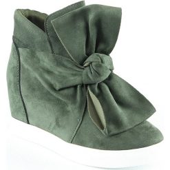 Botki damskie lity: Botki w kolorze khaki