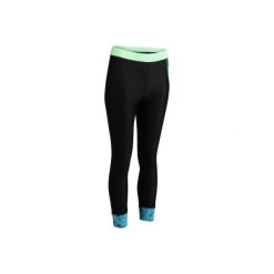 Legginsy 7/8 fitness kardio 500 damskie. Czarne legginsy damskie marki DOMYOS, xs, z elastanu, na fitness i siłownię. W wyprzedaży za 44,99 zł.