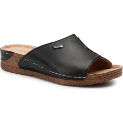 Klapki LASOCKI - 2128-07 Black. Czarne klapki damskie Lasocki, bez wzorów, ze skóry, bez obcasa. Za 119,99 zł.