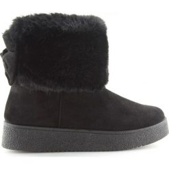 Śniegowce damskie czarne LV58 Black. Czarne śniegowce damskie ButyModne, na spacer, na zimę, z zamszu, eleganckie, bez zapięcia. W wyprzedaży za 79,00 zł.