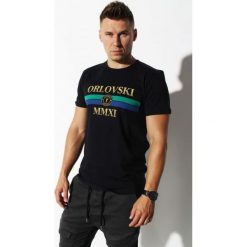 T-shirt Edward Orlovski "Stripes" Black. Czarne t-shirty męskie z elastanu, eleganckie. Za 49,00 zł.